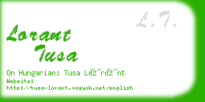 lorant tusa business card